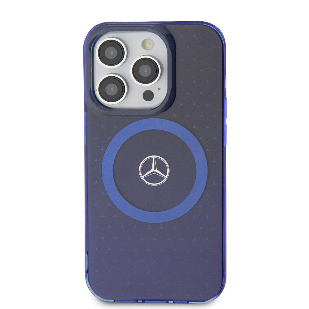 Mercedes Benz iPhone 15 Pro Orjinal Lisanslı M-safe Şarj Özellikli Çift Katmanlı Mavi Yıldız Desenli Kılıf Mercedes Benz iPhone 15 Pro Orjinal Lisanslı M-safe Şarj Özellikli Çift Katmanlı Mavi Yıldız Desenli Kılıf